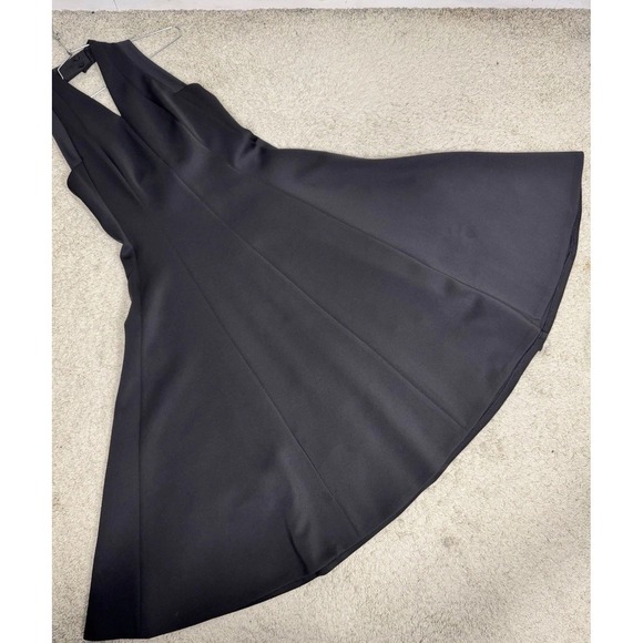 Calvin Klein Sleeveless Scuba Crepe A-Line Logo Zip Dress Size 10 Cocktail Party - Picture 9 of 13